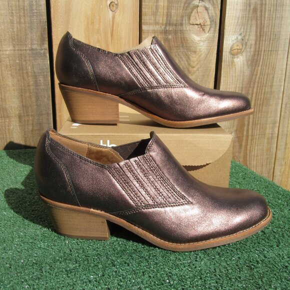 Brand New Earth Women's Jalin Bronze Shimmer Ankle Boot Booties Size 11 - Picture 4 of 9